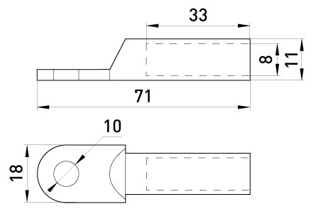 Медный кабельный наконечник E.Next e.end.stand.dt.b35 (s060004) - фото №1