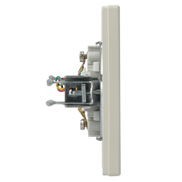 Розетка телефонная RJ11 4 контакта кремовая Asfora, EPH4100123 - фото №2