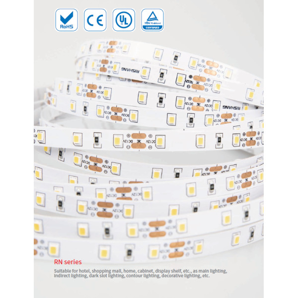 LED лента RISHANG 60-2835-24V-IP20 12W 956Lm 4000K 5м (RN0060TC-A-NW) - фото №3