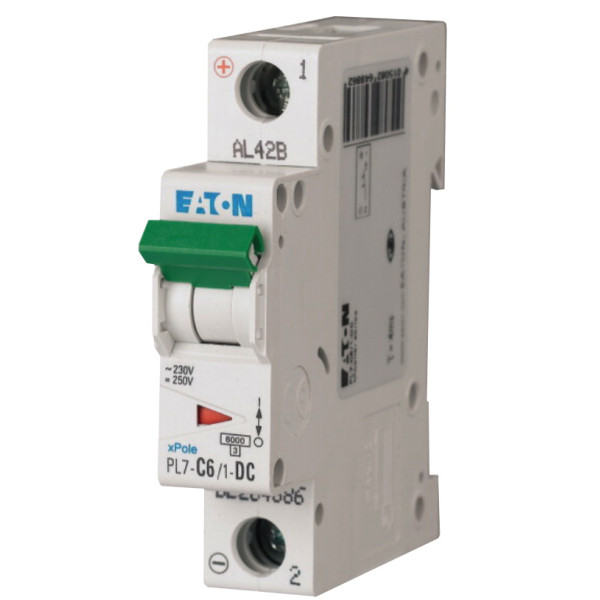 Автоматичний вимикач Eaton PL7-C6/1-DC 250В DC 6А C