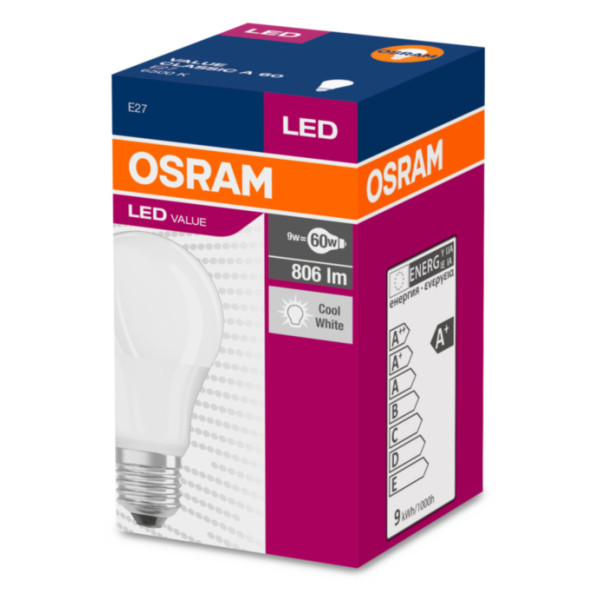 Світлодіодна лампа Osram 4052899326842 VALUE A60 9Вт 806Лм 2700К E27 - фото №2