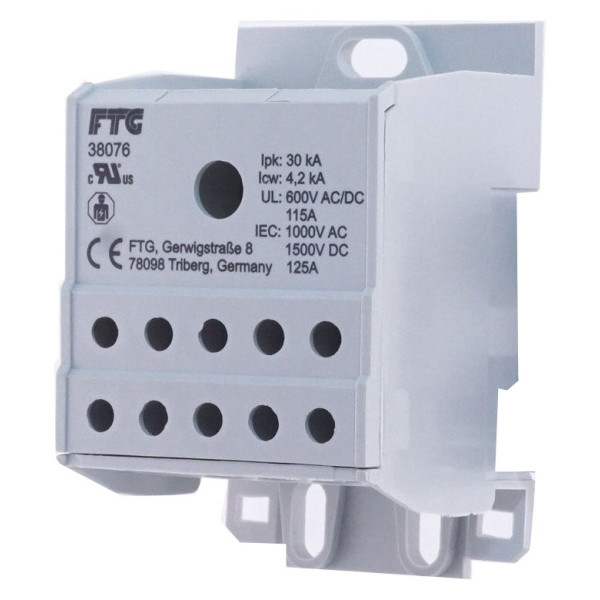 Розподільний блок FTG (вхід: 1х10-35мм², виходи: 10х2,5-16мм²) 1р - фото №2