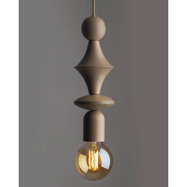 Підвісний світильник, люстра TK Lighting 10870 Tower E27 1x15W IP20 пісочний - фото №2