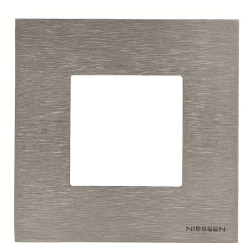 Одноместная рамка ABB Zenit 2CLA227100N4001 N2271 OX (сталь)