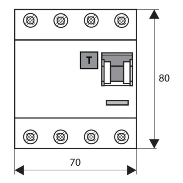 ПЗВ Schrack BC054130 10кА 40А 300мА 3P+N тип A - фото №3