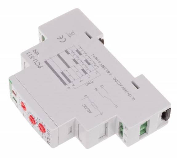 Електронне реле часу F&F PCU-511UNI 12-264В AC/DC 8А - фото №4