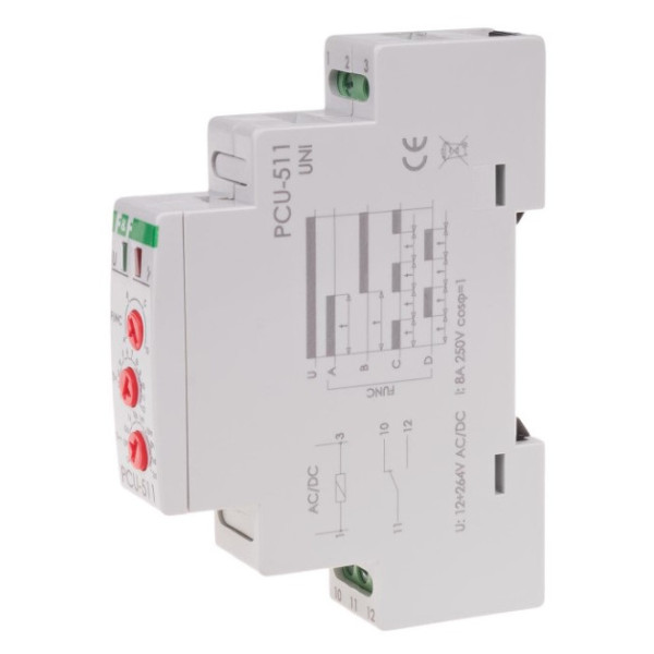 Електронне реле часу F&F PCU-511UNI 12-264В AC/DC 8А - фото №6