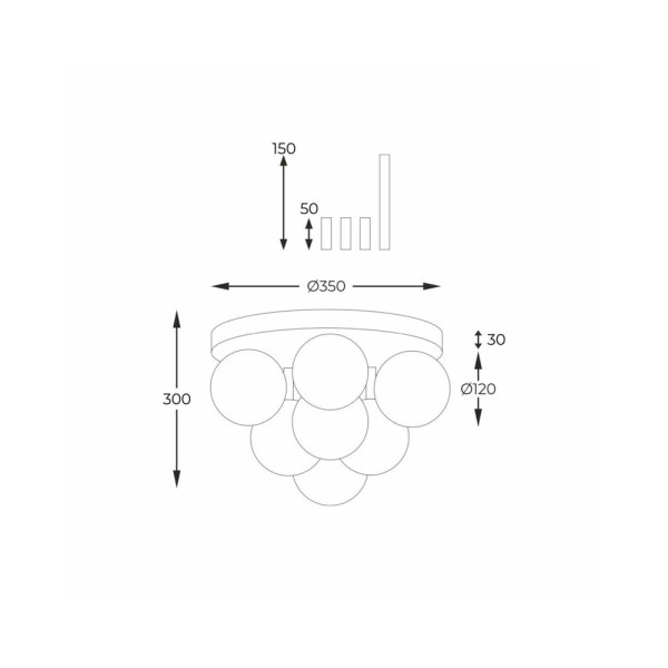 Люстра Zuma Line 5905316607828 Ali G9 7x40W IP20 - фото №1