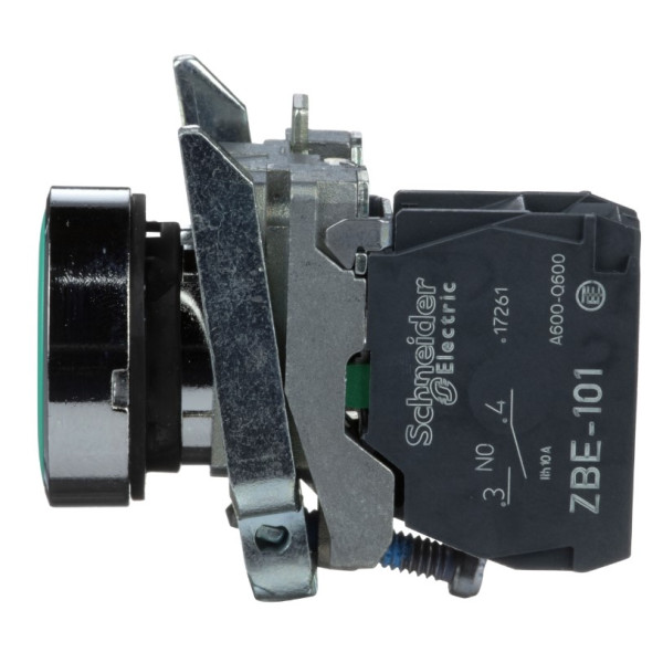 Металева кнопка Schneider Electric XB4BA31 Harmony XB4 зелена - фото №2