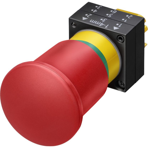 Красная грибовидная кнопка аварийной остановки Schrack MSN12000RZ ø40мм