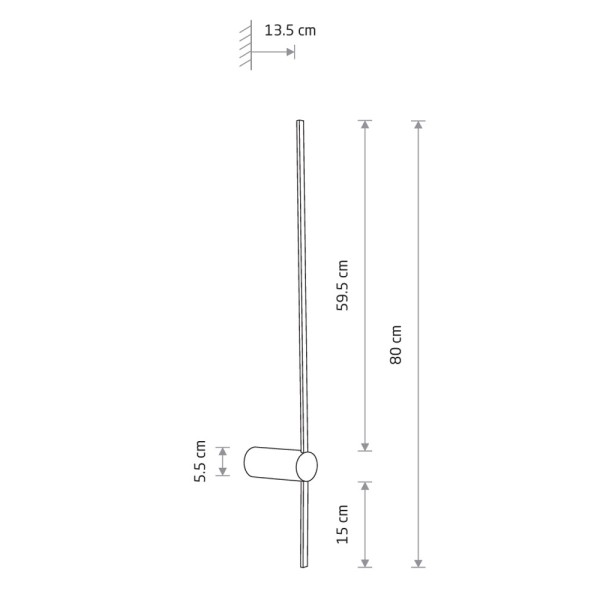 Бра, настінний світильник Nowodvorski 10312 Saber LED M 1x11W 3000K 380Lm IP20 чорний - фото №1