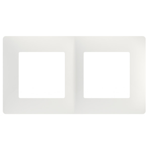 Универсальная двухместная рамка Plank Electrotechnic Classic (PLK1020031) белая - фото №1