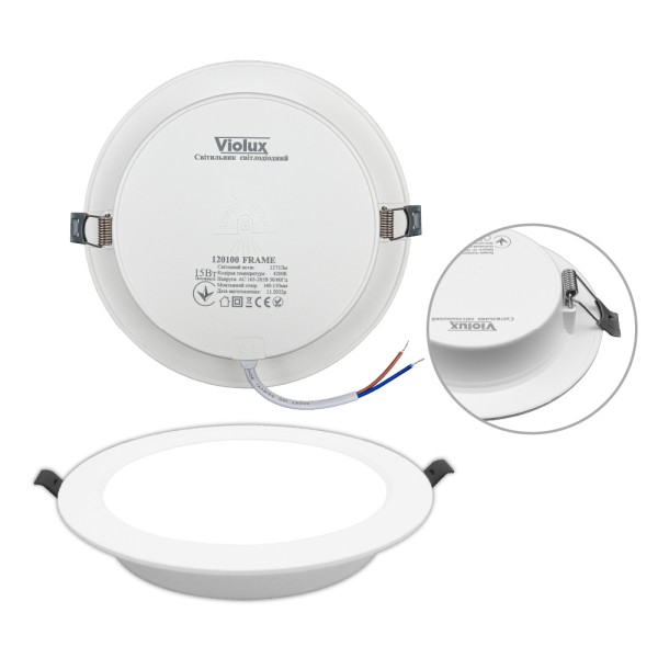 Светильник LED даунлайт Violux FRAME 15W 4200K круг IP20 ( 120100 ) - фото №5