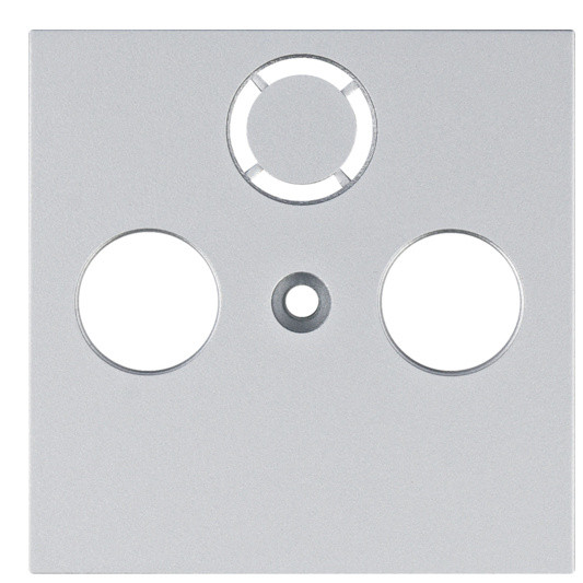 Лицьова ТВ панель Hager WL6312 Lumina (срібляста)