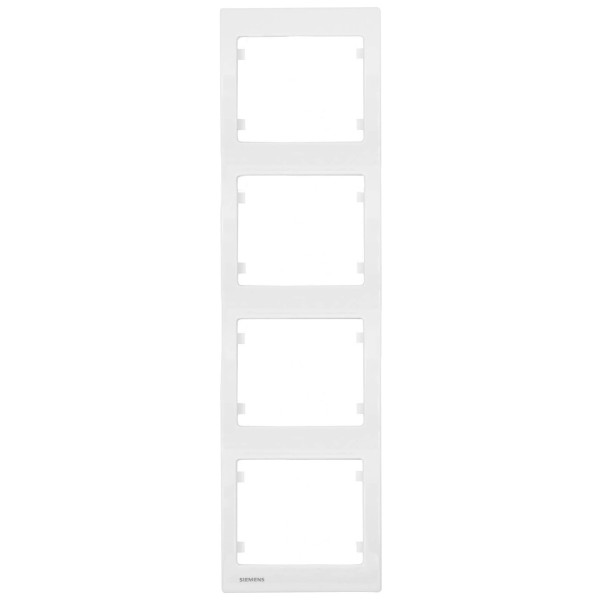 Чотириразова рамка Siemens Iris S18104 вертикальна (біла)