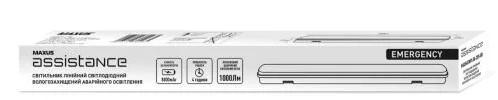 Аварійний світильник Maxus assistance LINE EMERGENCY 600мм 25Вт 5000K IP65 Gray (MALN-EMPL-06-255-GR) - фото №1