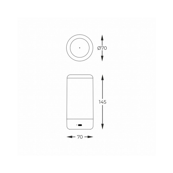 Настільна лампа з акумулятором, нічник Zuma Line 1001 Esterno Led 1x0.5W 2700K 100Lm IP20 Чорна - фото №1