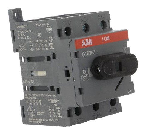 Модульный выключатель нагрузки ABB 1SCA105332R1001 OT63F3 - фото №2
