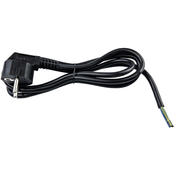 Провод сетевой с вилкой VIOLUX 3х1 2м 16A с заземлением черный ( 920643 )