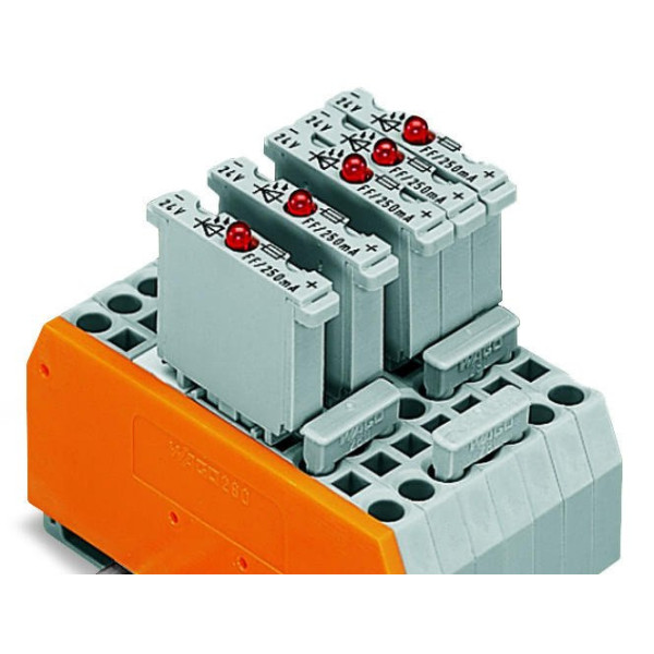 Ізольована двоконтактна перемичка Wago 281-482 12мм² (сіра) - фото №1