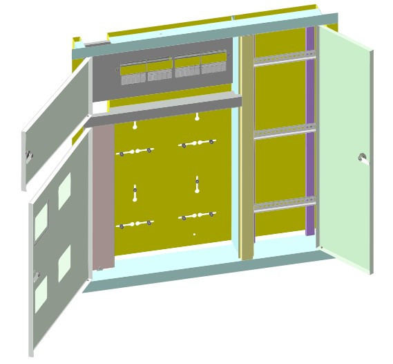 Цільнокорпусний поверховий щит, що вбудовується, Білмакс Б00022719 ЩЕ-7ст 02 зі слаботочним відсіком - фото №2
