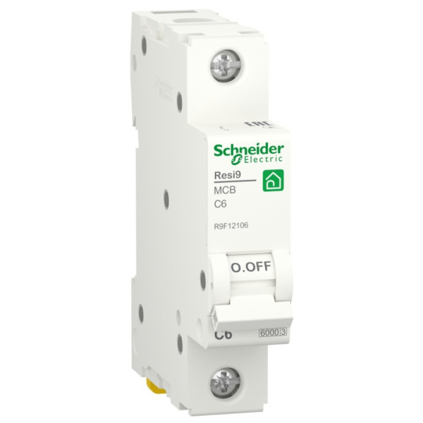 Автоматический выключатель Schneider Electric R9F12106 Resi9 6кА 1P 6A C
