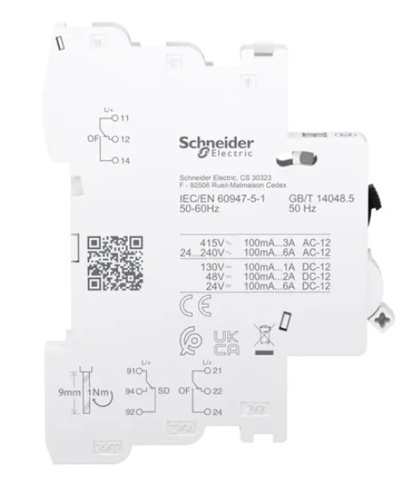 Допоміжний контакт Schneider Electric Acti9 OF/SD+OF від 100мА до 6А C60/C120 - фото №1