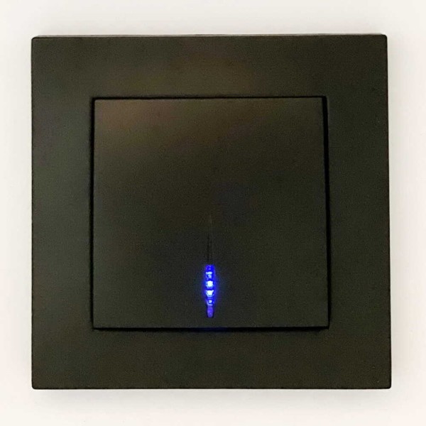 Выключатель EL-BI VEGA черный мат 1-кл с подсветкой ( 510-014800-201 ) - фото №2