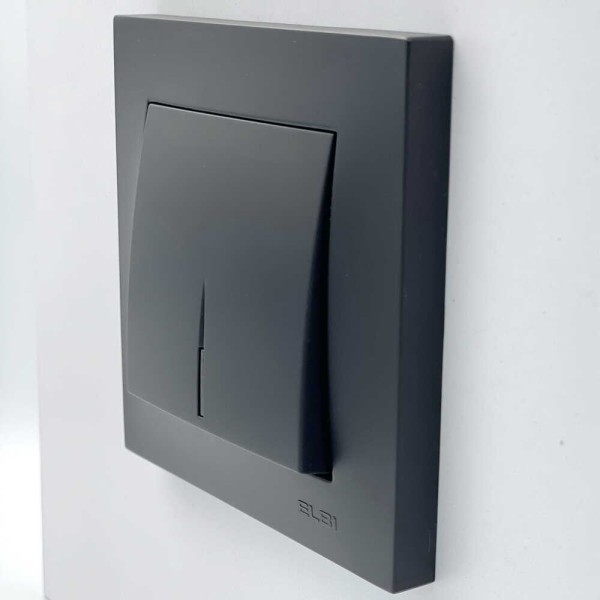 Выключатель EL-BI VEGA черный мат 1-кл с подсветкой ( 510-014800-201 ) - фото №3