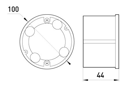 Распределительная коробка E.Next e.db.stand.211.d100 гипсокартон (s027013) - фото №1