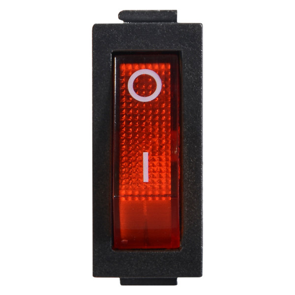 Переключатель Аско-Укрем KCD3-101N R/B (0-I) с подсветкой красный (A0140040027) - фото №1