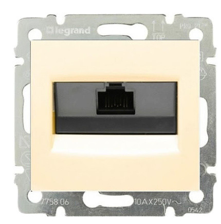 Механизм розетки компьютерной RJ-45 UTP Cat.5e Valena слоновая кость