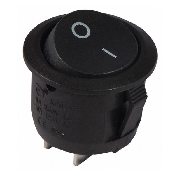 Переключатель TNSy KCD1-5-102 B/B круглый черный (TNSy5500710)
