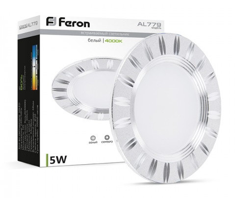 Світлодіодний точковий світильник Feron AL779 5Вт 4000K срібло - фото №2