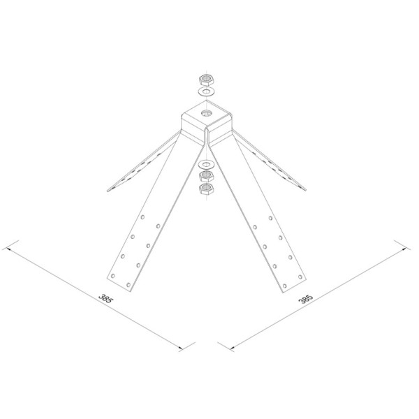 Металева основа на чотирьохскатний дах Leo Lightman Ni (412013) - фото №1