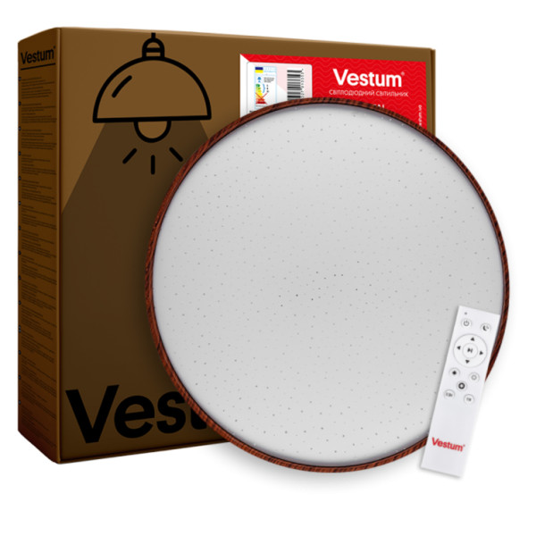 Потолочный светильник Vestum FOREST звездное небо 60Вт 395x65мм 3000К-6500К амарант - фото №2