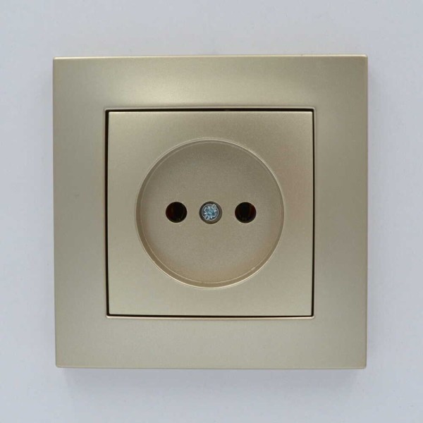 Розетка ELBI ZENA Silverline титан 1-на без заземлення без рамки ( 609-011400-215 ) - фото №3