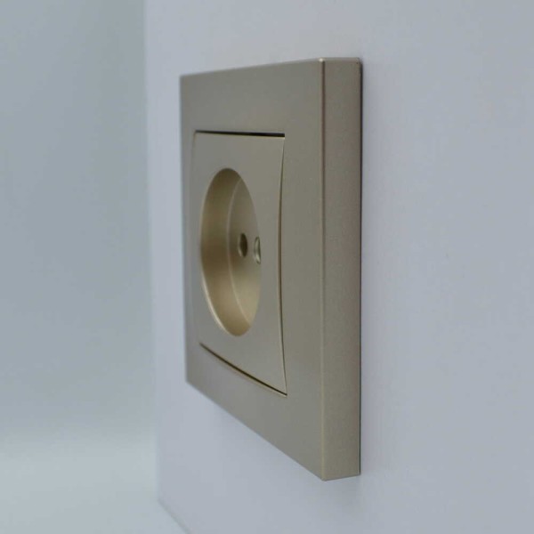 Розетка ELBI ZENA Silverline титан 1-на без заземлення без рамки ( 609-011400-215 ) - фото №4