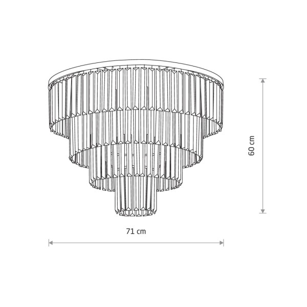 Люстра Nowodvorski 7630 Cristal L Е14 12x25W IP20 черная - фото №2
