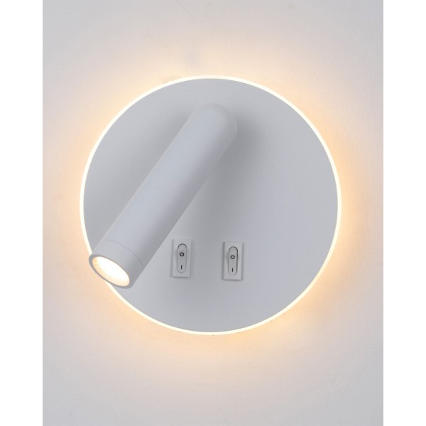 Бра, настенный светильник Italux WL-53742-1-WH Furla LED 2x8W 3000K 516Lm IP20 белый - фото №2