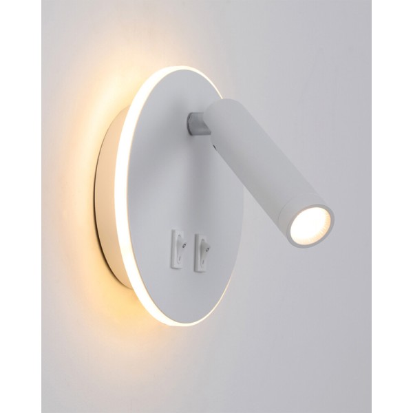 Бра, настенный светильник Italux WL-53742-1-WH Furla LED 2x8W 3000K 516Lm IP20 белый - фото №3