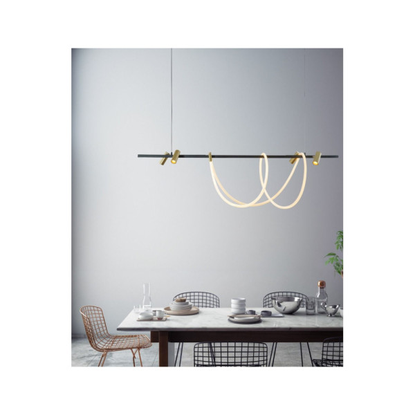 Люстра Zuma Line 2200277L Balbo Led 5x60+7.5W 3000K-6000K 5000Lm IP20 - фото №3