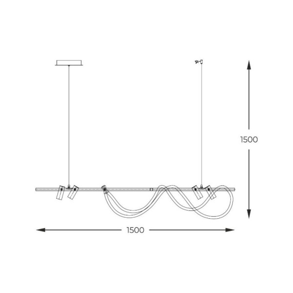 Люстра Zuma Line 2200277L Balbo Led 5x60+7.5W 3000K-6000K 5000Lm IP20 - фото №4
