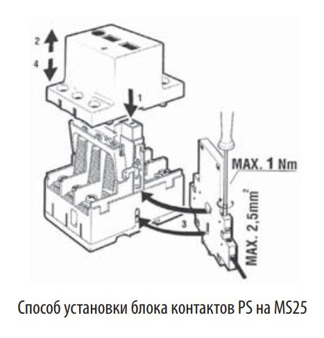 Блок-контакт ETI 004600150 PS 1 (NС) - фото №1