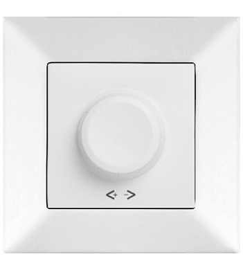 Світлорегулятор поворотний Meridian, 1000W RL, білий