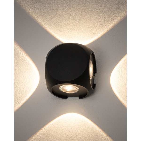 Вуличний світильник Nowodvorski 9115 Patras LED 4x1W 3000K 320Lm IP54 чорний - фото №1