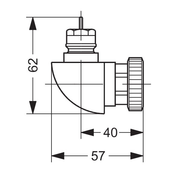 Угловой адаптер Danfoss 013G1350 для термостатических элементов RA (Click) - фото №6