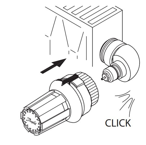 Угловой адаптер Danfoss 013G1350 для термостатических элементов RA (Click) - фото №8