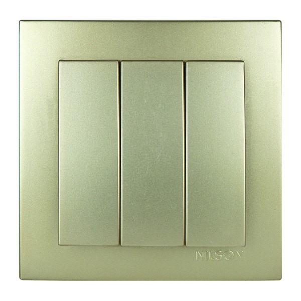 Выключатель Nilson Touran золото 3кл ( 24151066 )
