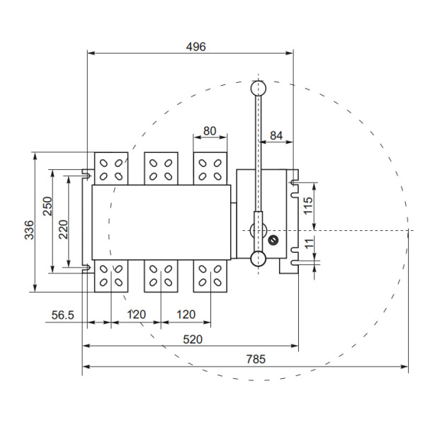 Устройство автоматического ввода резерва CNC YCS1-1250А 3Р 415В (Б00037976) - фото №2